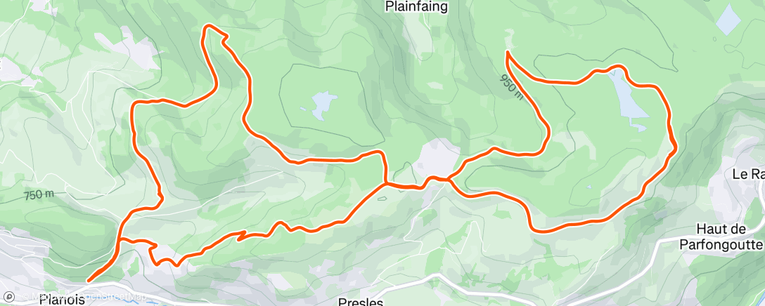 Map of the activity, Morning Trail Run