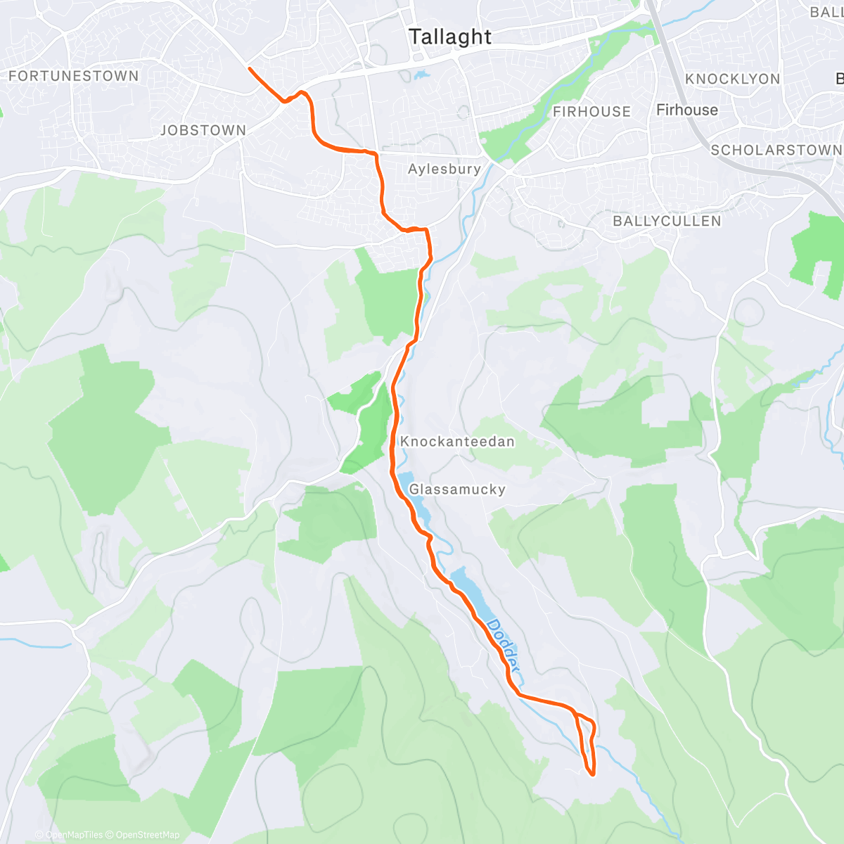 Map of the activity, Lunch Run