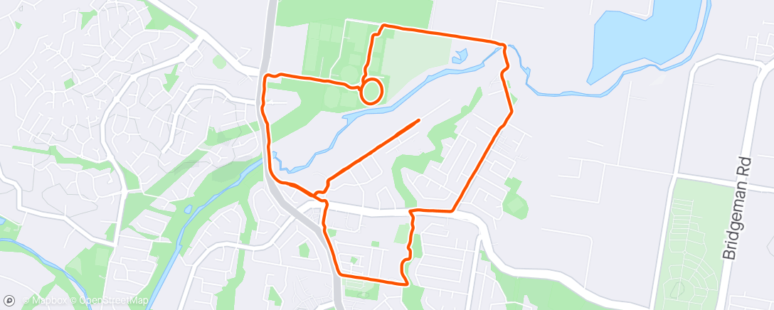 Map of the activity, Afternoon Run with 🐕
