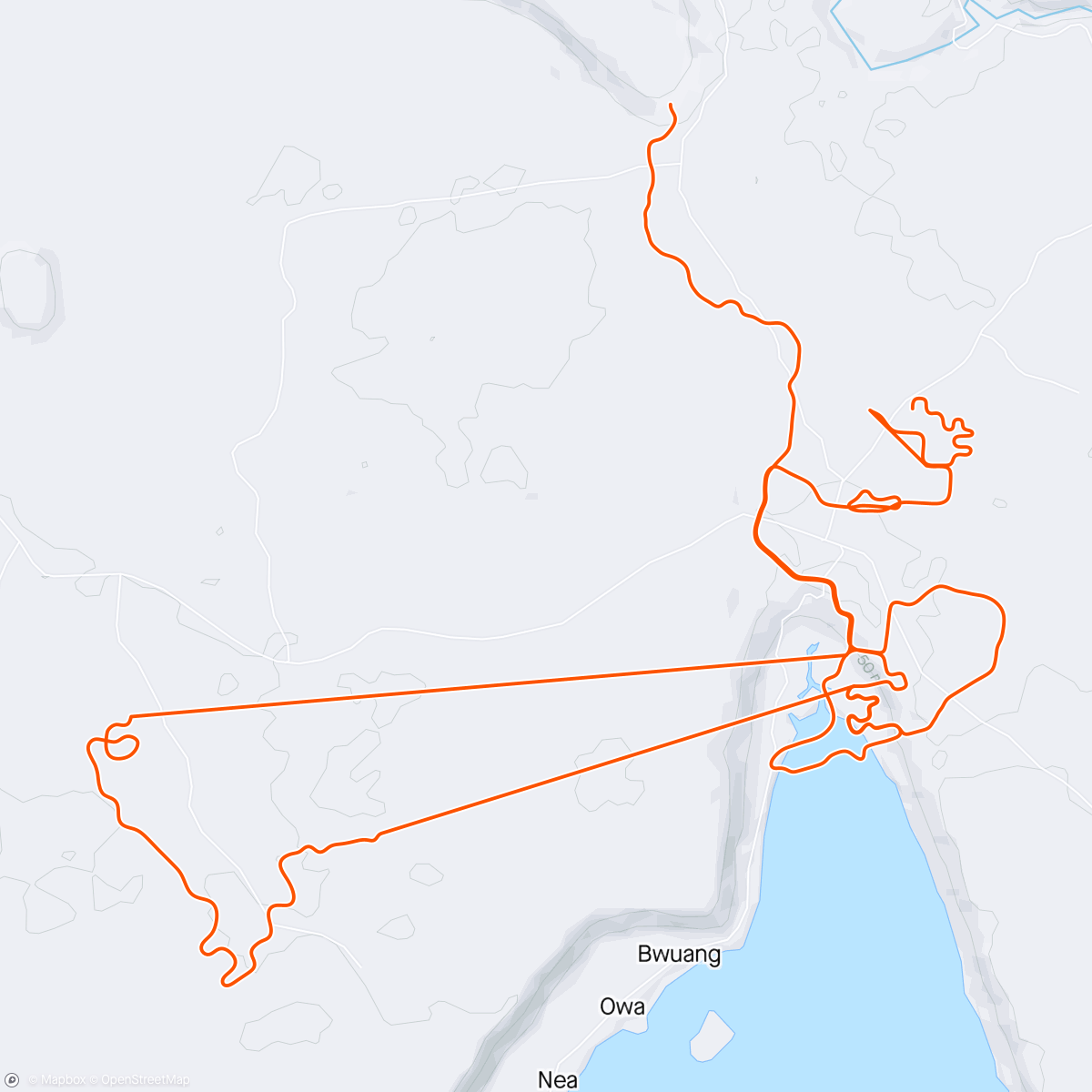 Карта физической активности (Zwift - Pacer Group Ride: Wandering Flats in Makuri Islands with Bernie)