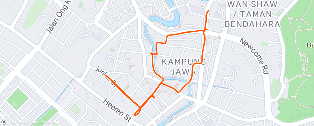 Map of the activity, Afternoon Walk