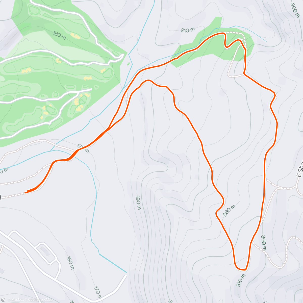 Map of the activity, Hike Del Valle dam w da pup