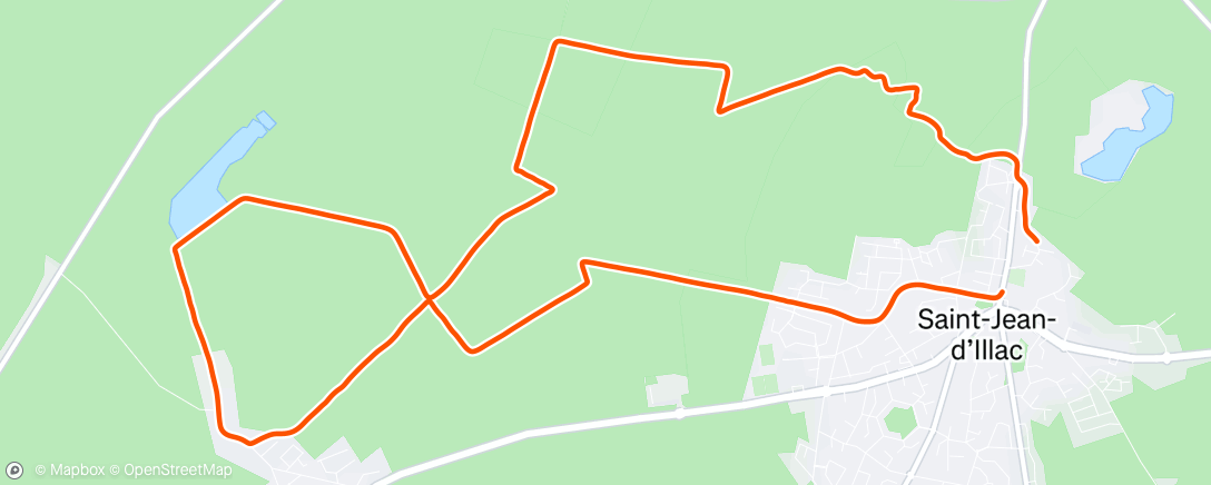 Map of the activity, Course à pied le matin