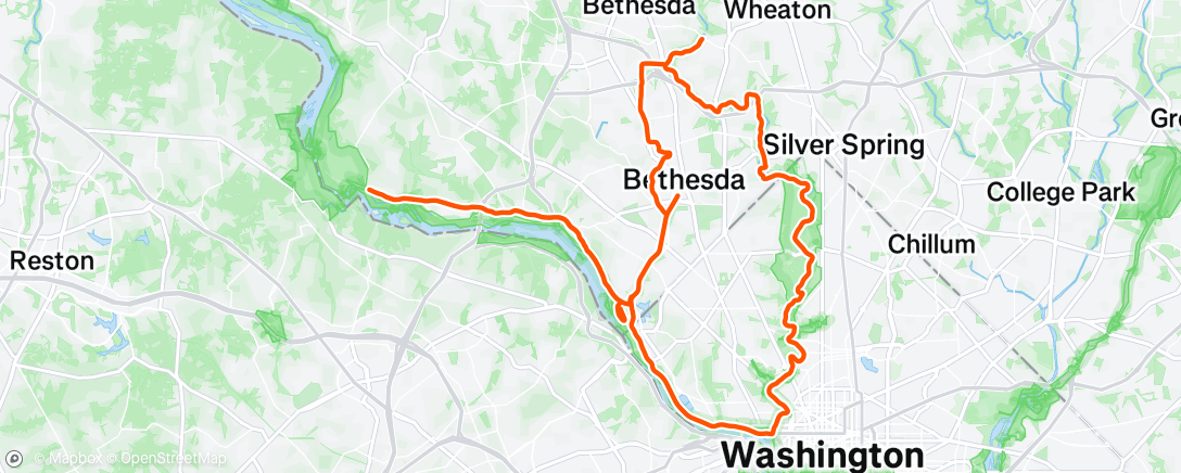 Map of the activity, Afternoon Ride