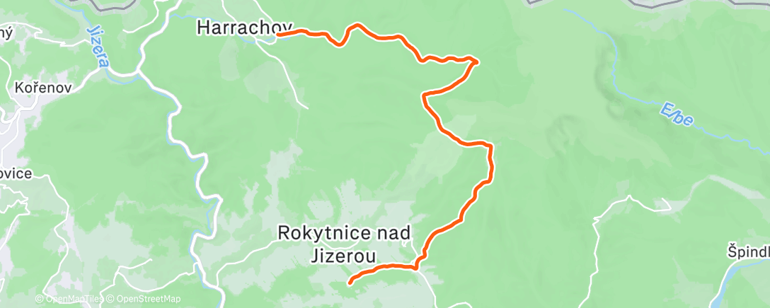 Map of the activity, Lunch Run