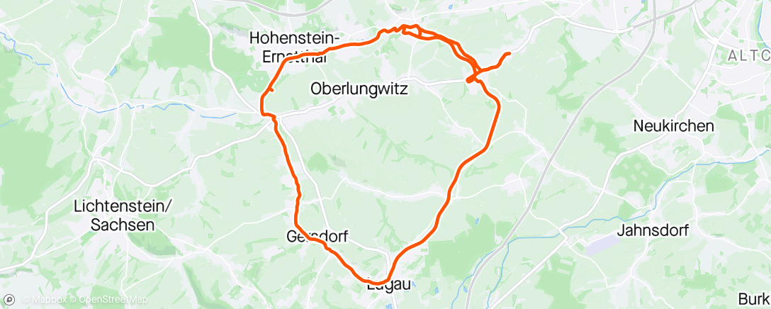 Map of the activity, Nachtradfahrt
