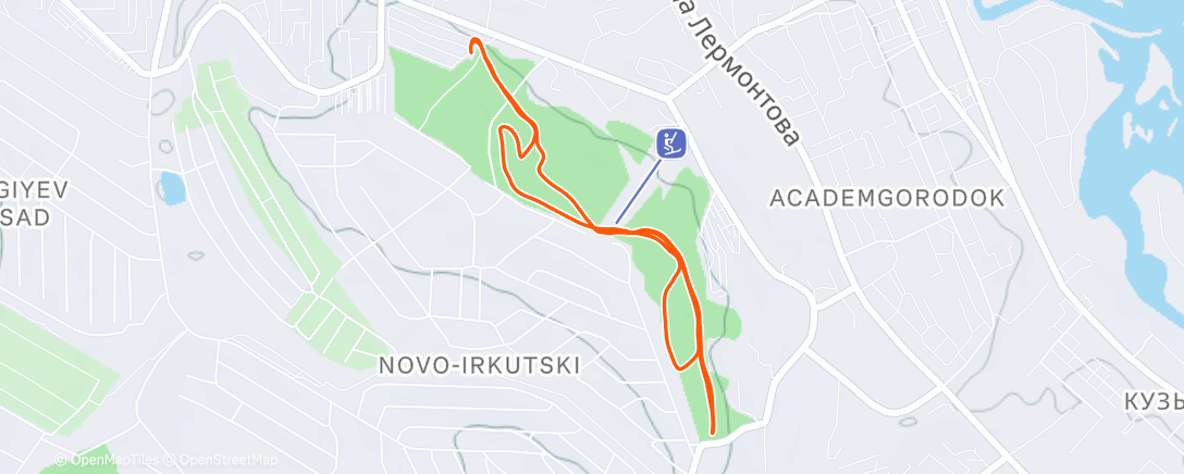 Map of the activity, Трейлраннинг (вечер)