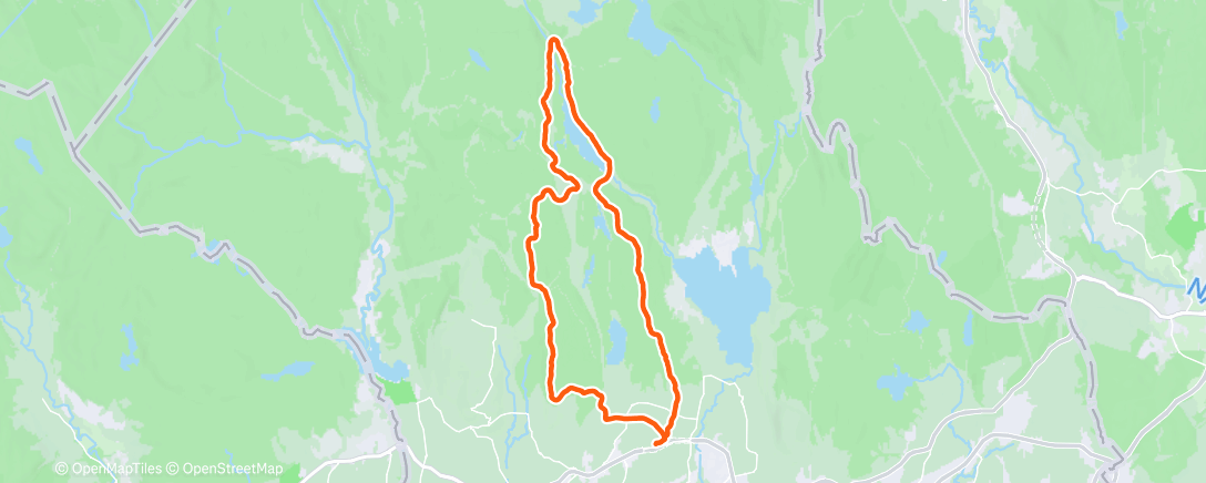 Map of the activity, Afternoon Trail Run