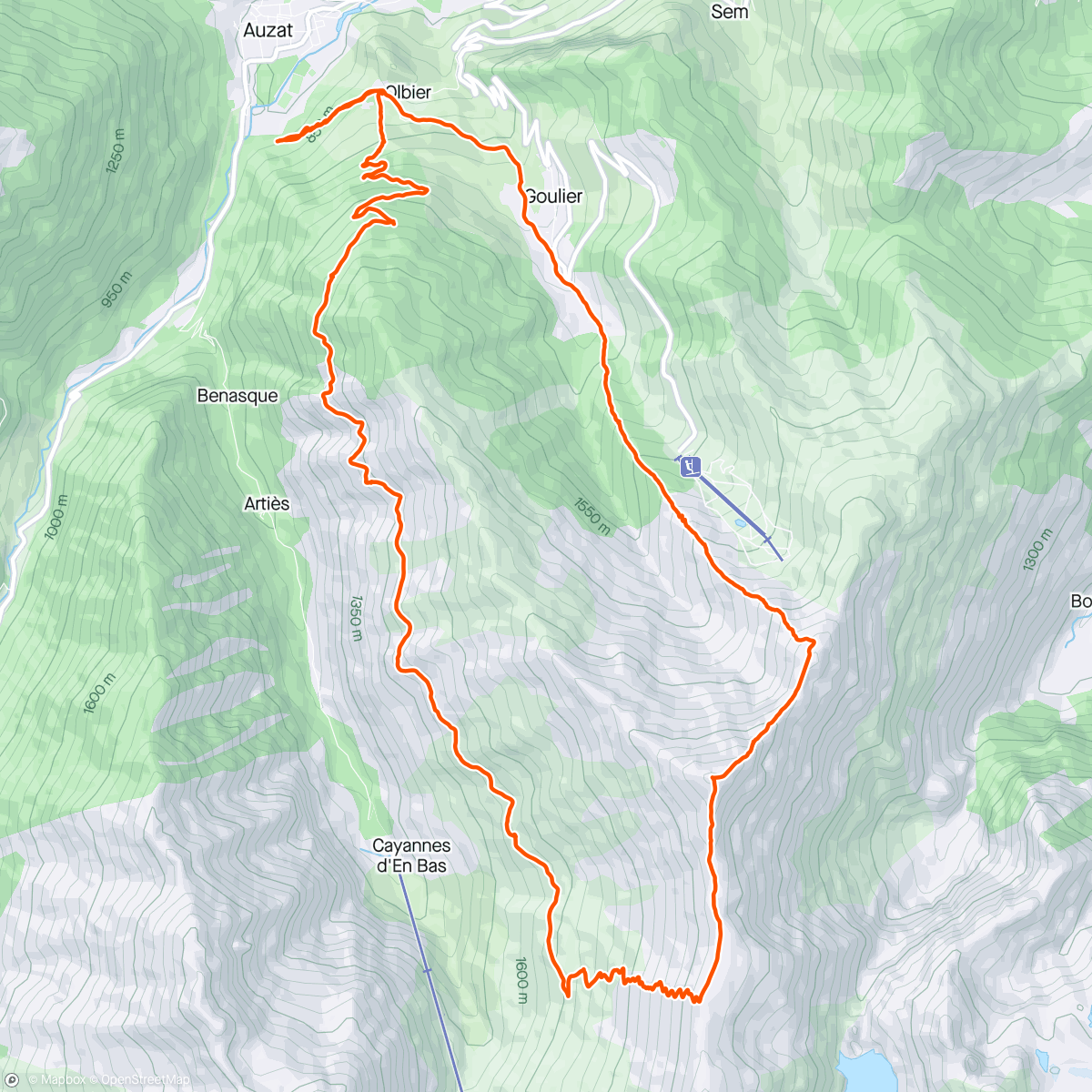Map of the activity, Reprise Trail 😁
Auzat pic d'endron