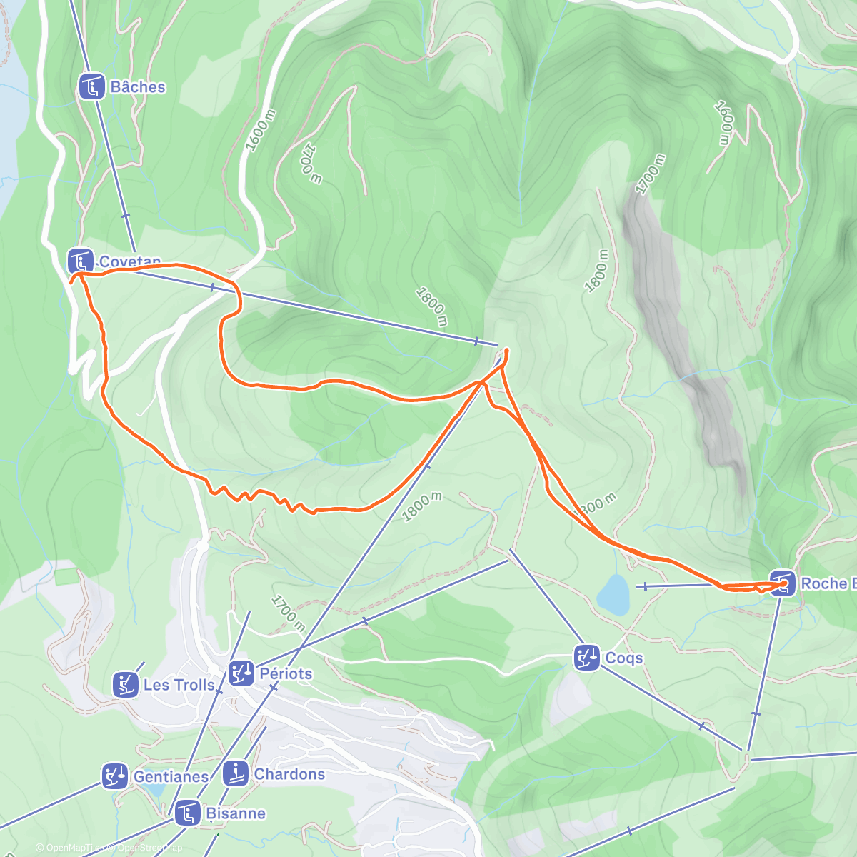 Map of the activity, Double chard du beurre