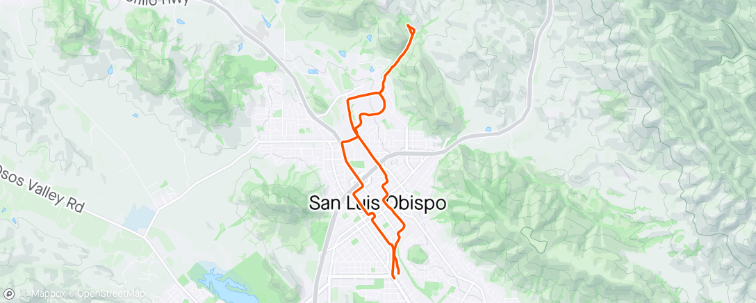Map of the activity, Post race pedal