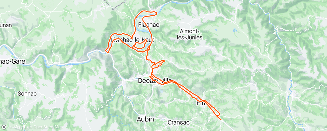 Map of the activity, Sortie à DECAZEVILLE