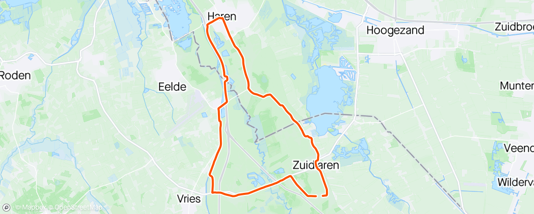Map of the activity, Middagrit race.