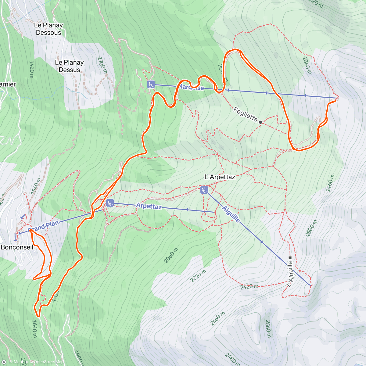 Carte de l'activité Top of Marquise lift