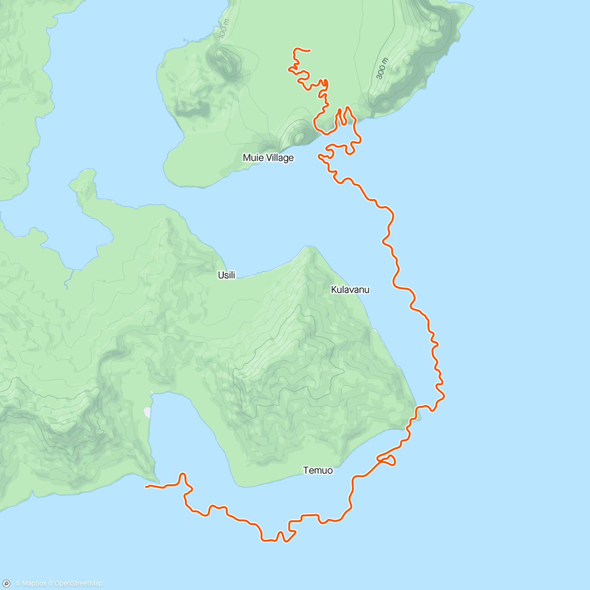 Карта физической активности (Zwift - Jurassic Coast in Watopia)