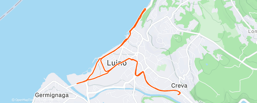 Map of the activity, Morning Run