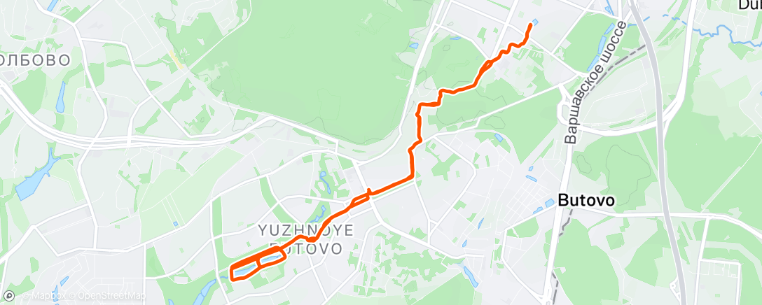 Map of the activity, Morning Run