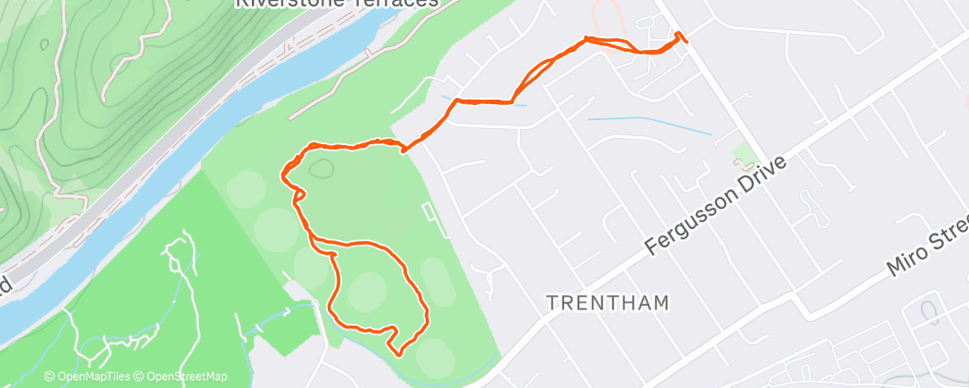 Map of the activity, Afternoon Walk