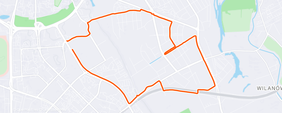 Map of the activity, Evening Run