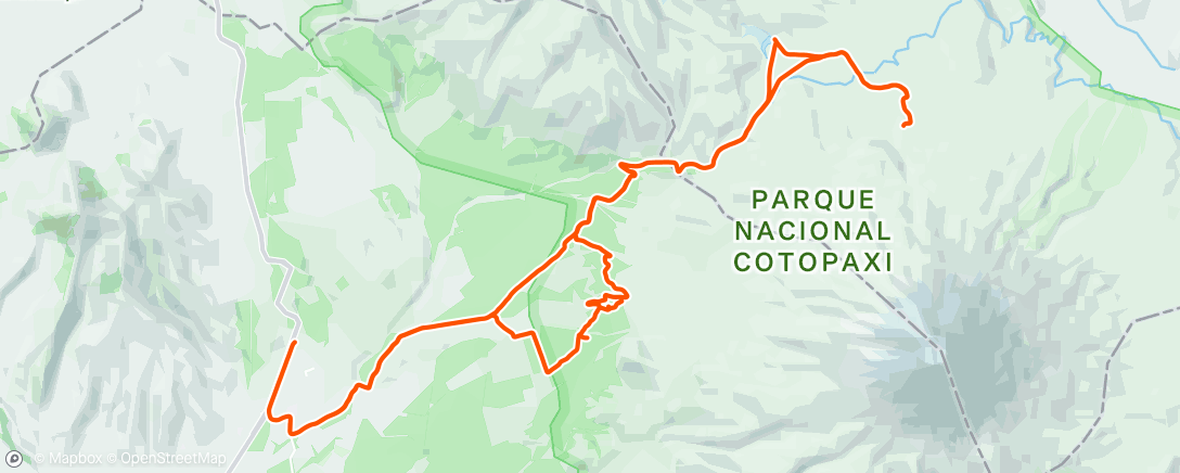 Map of the activity, Bicicleta de montaña por la tarde