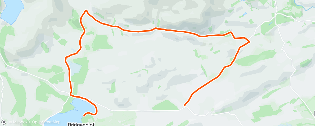 Map of the activity, Slow, hilly, long run