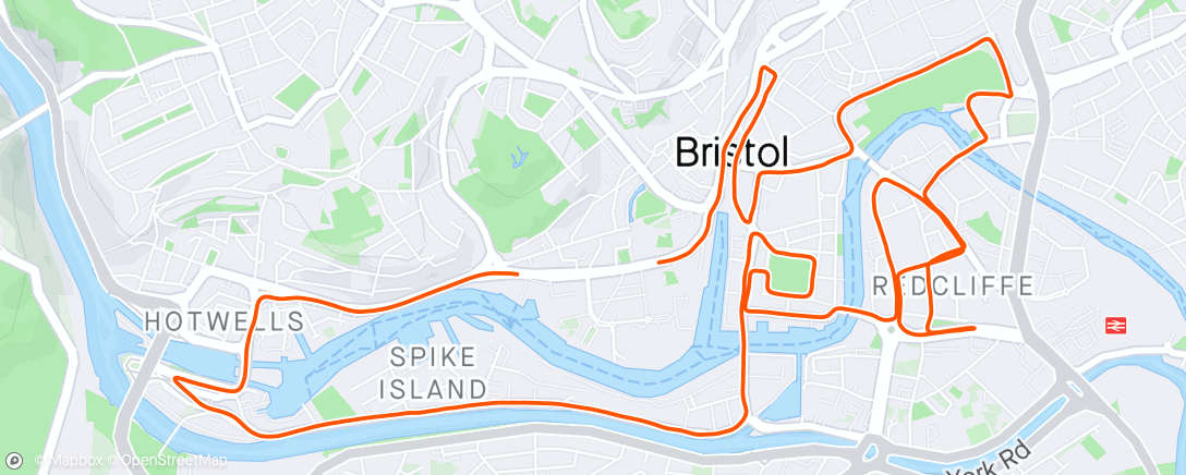 Karte der Aktivität „Great Bristol Run - 10k”