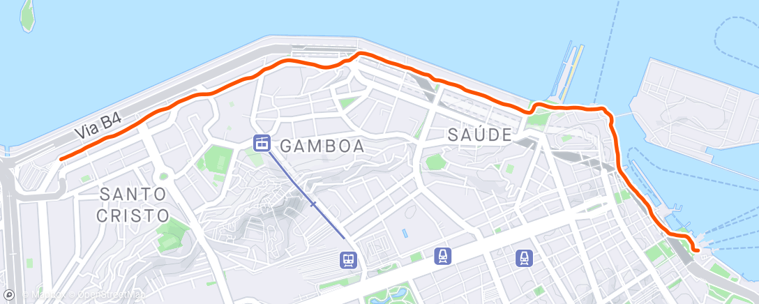 Map of the activity, Barcas -> Estacionamento