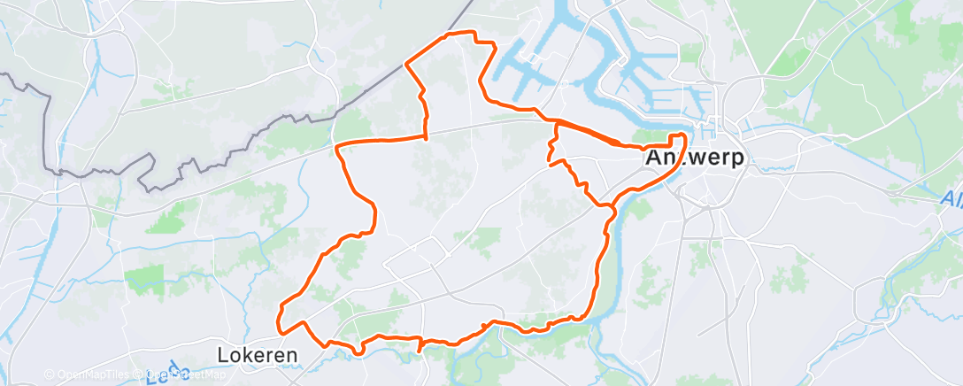 Map of the activity, Morning Ride