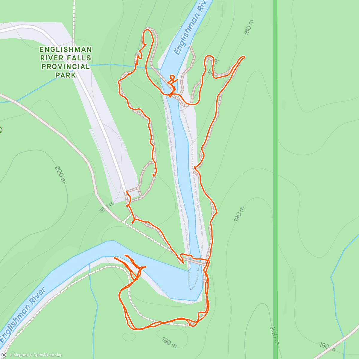 Map of the activity, Lunch Hike