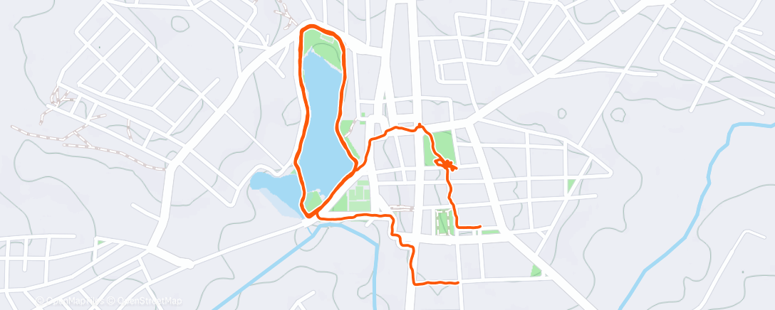 Map of the activity, Evening Walk