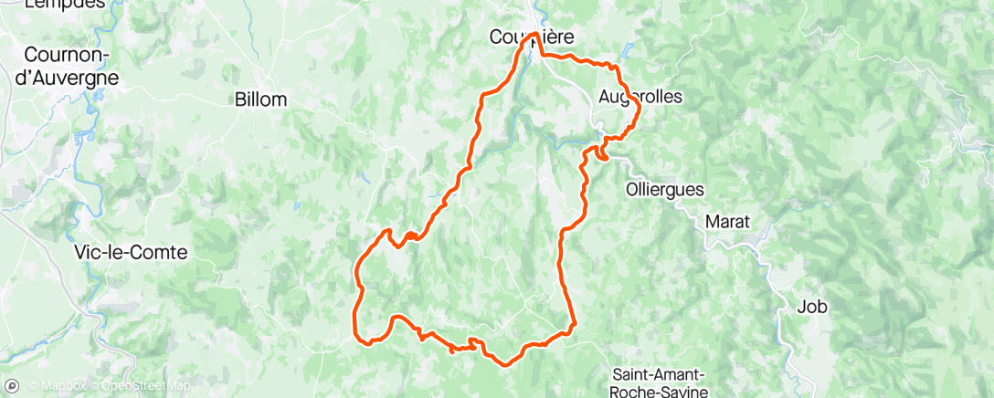 Map of the activity, Afternoon Ride with the boys
