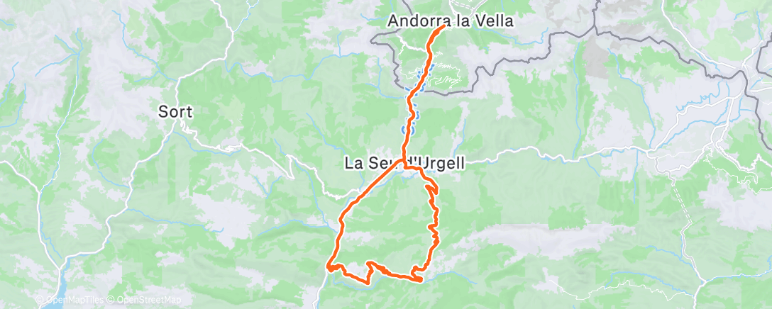Map of the activity, Bicicleta por la mañana