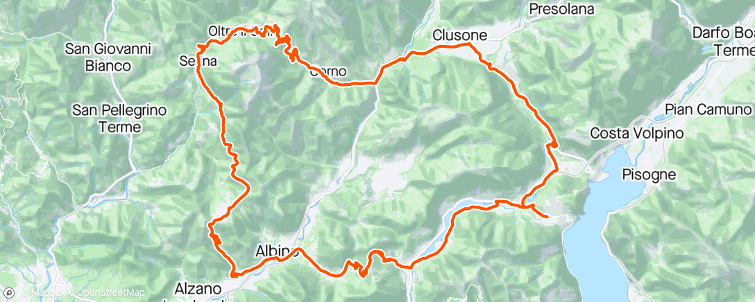 Mapa de la actividad (Giro d’Italia 2024)