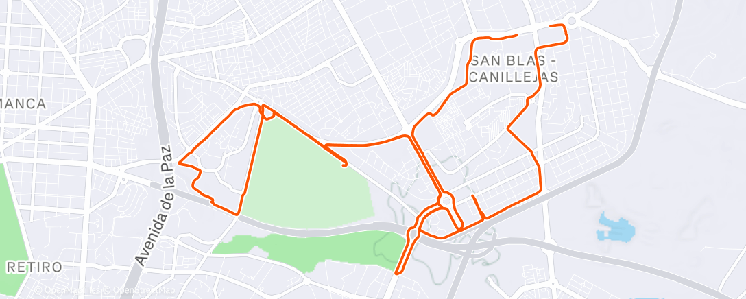 Map of the activity, +21K frío , frío y frío+ GYM fuerza