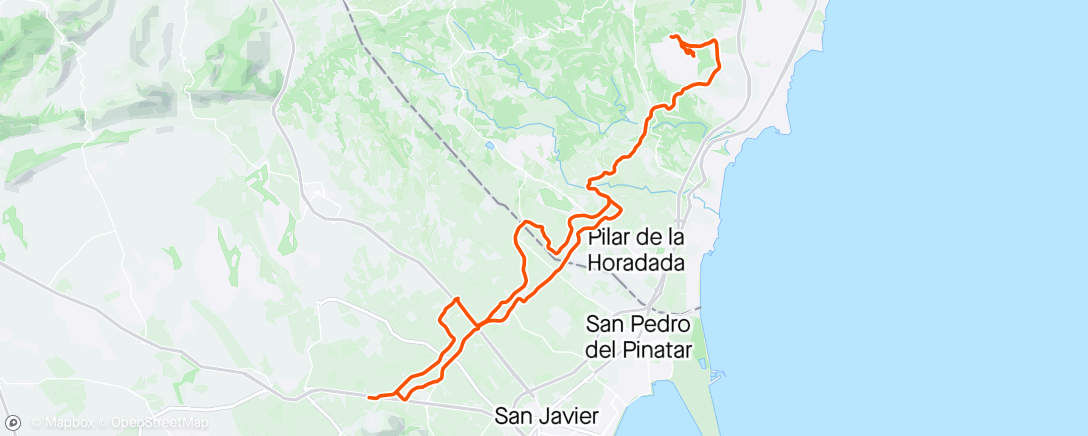 Map of the activity, Good day for biking. 24*c