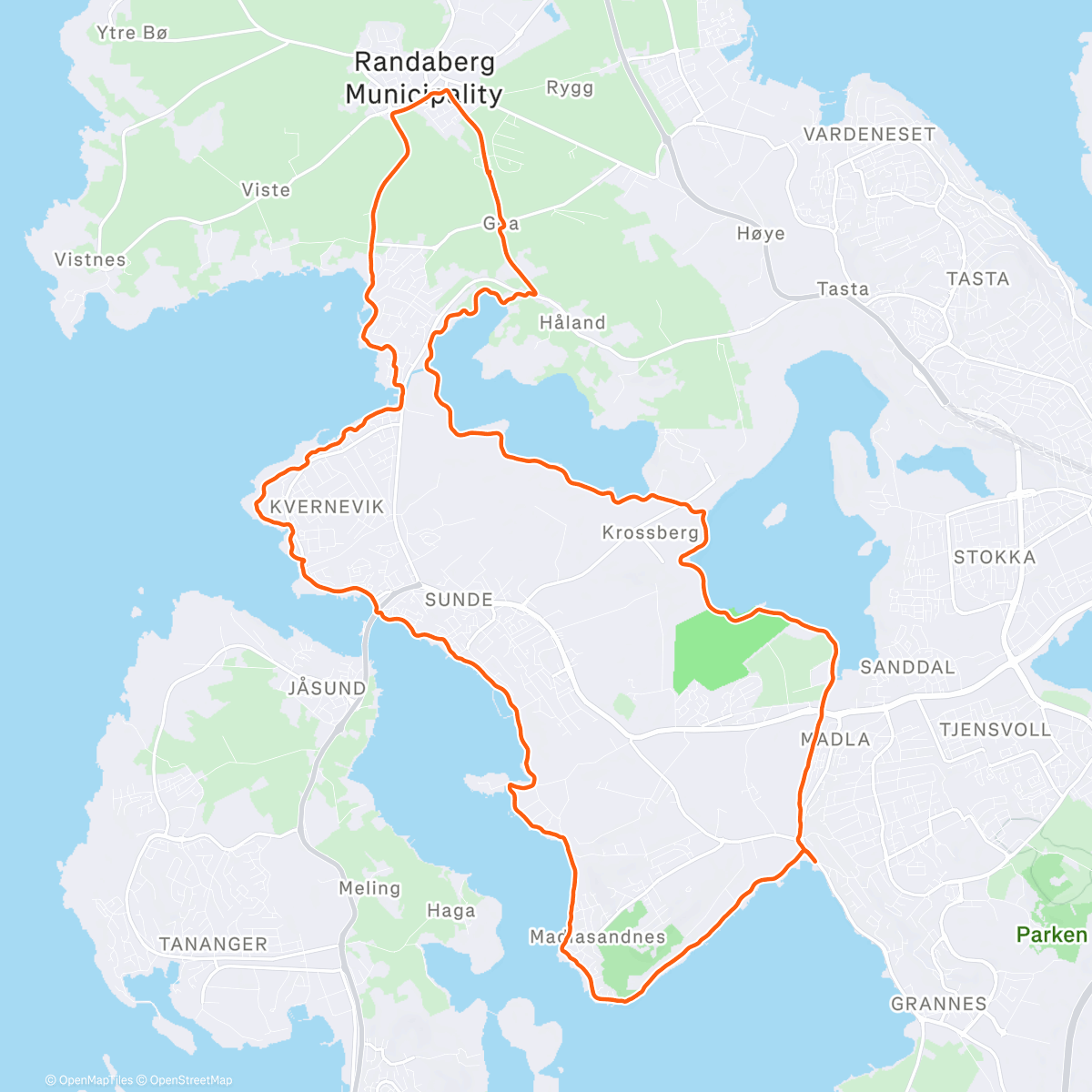 Map of the activity, Julejogg☀️🎅