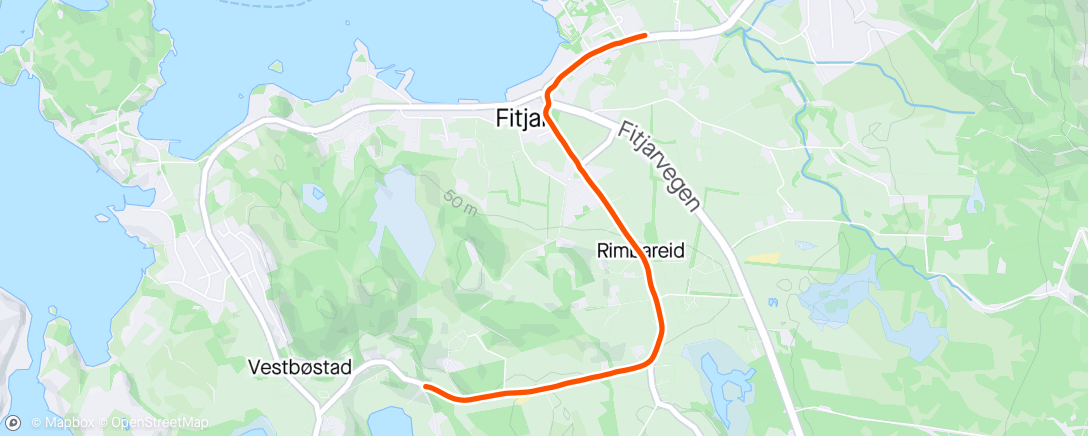 Mapa de la actividad, Rundt Vestbøstad på jobb 🟡