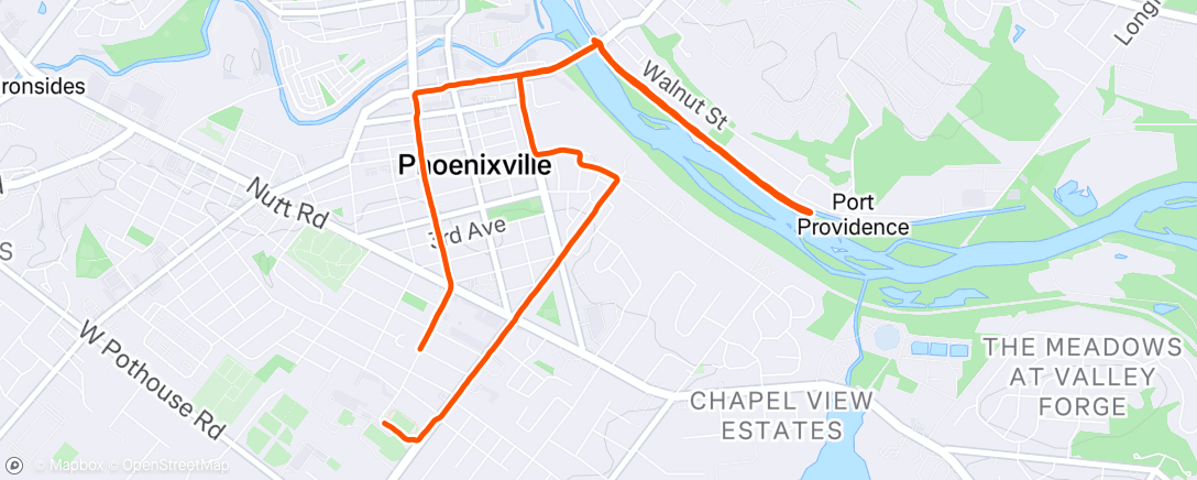 Map of the activity, Morning Run