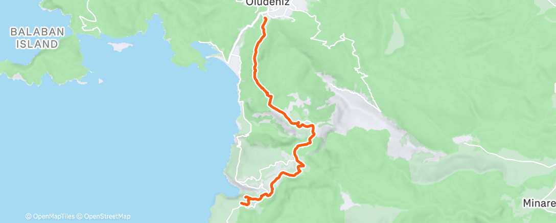 Map of the activity, Полуденная ходьба