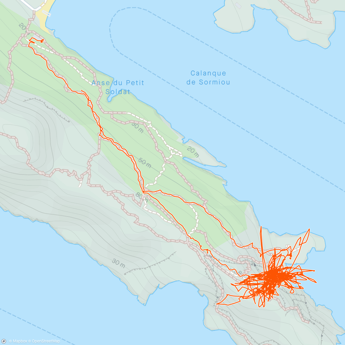 「Sormiou - l’antecime」活動的地圖