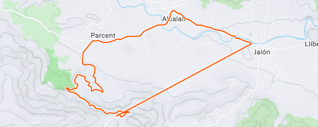 Map of the activity, ROUVY - warm up + visualization for efforts on Rates
