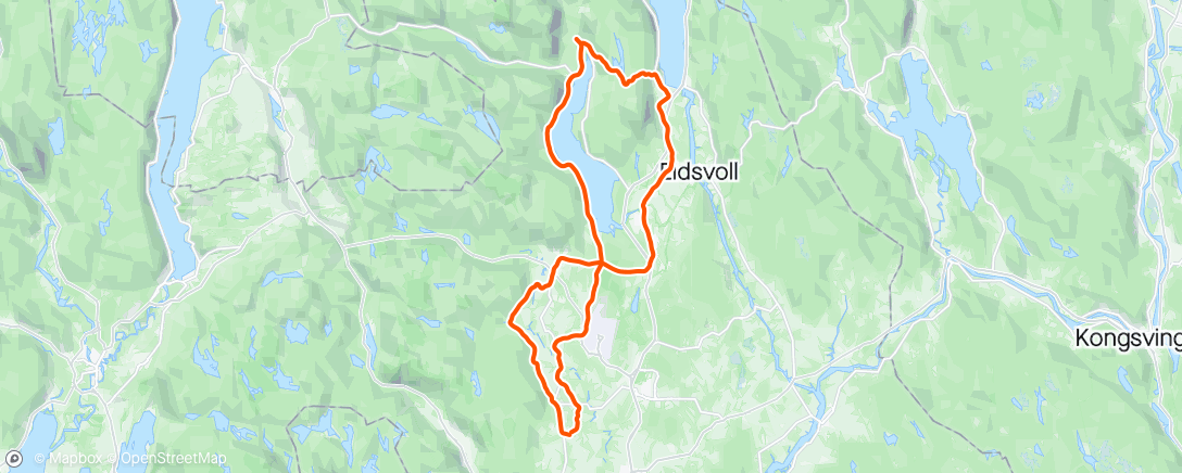 Mapa de la actividad, Landevei med Gruvelia SK