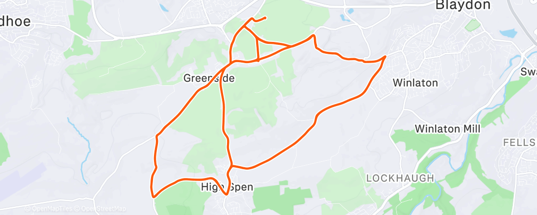 Map of the activity, Morning Ride