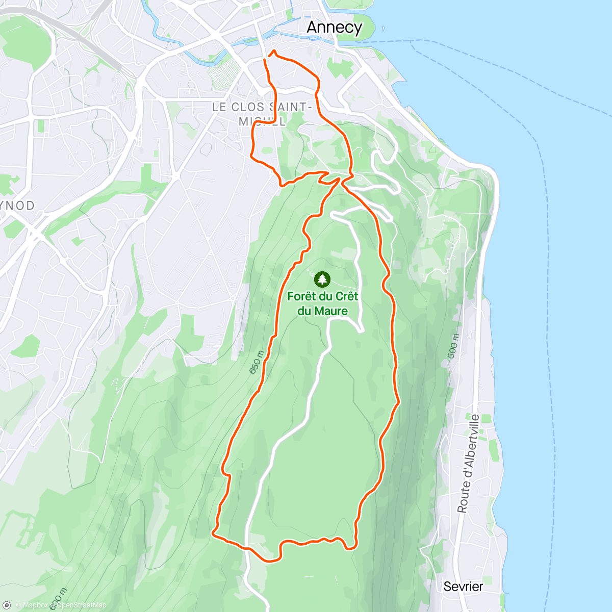 Map of the activity, Semnoz May Day