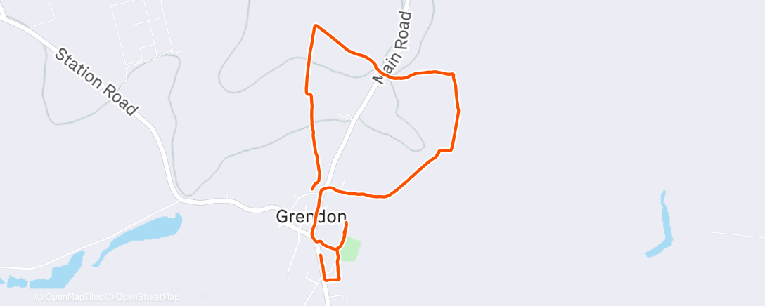 Map of the activity, Grendon