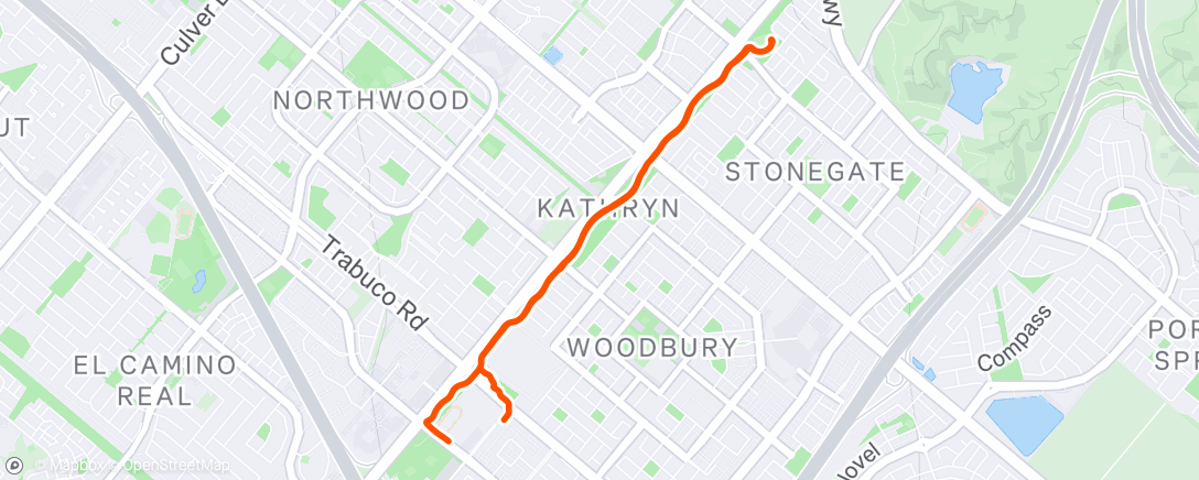 Map of the activity, Morning Run