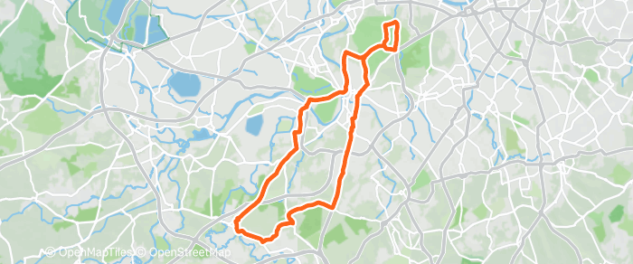 Route map for BEGINNERS G4 COBHAM – MUCH & WIGGLE