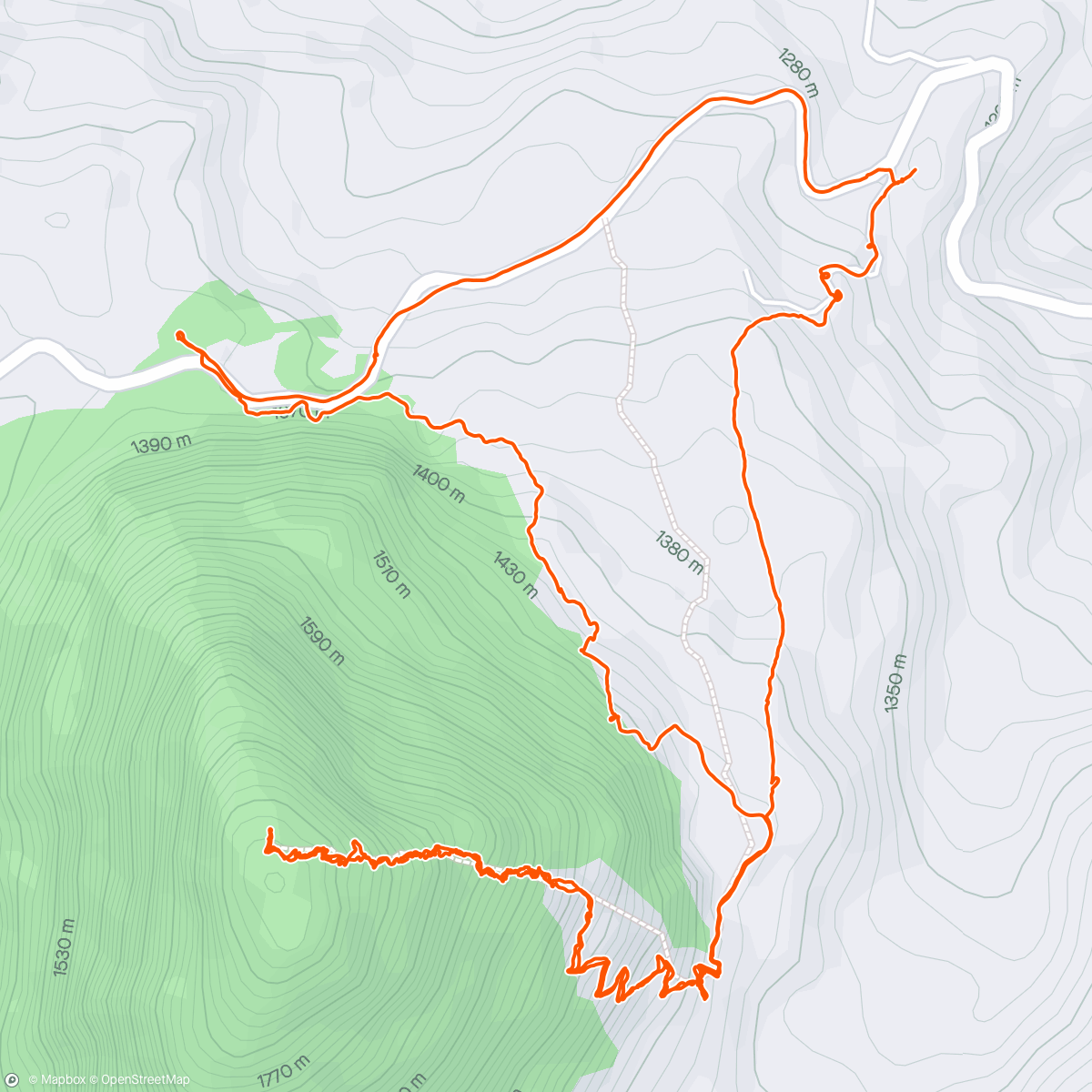 Map of the activity, Cerro Tusa