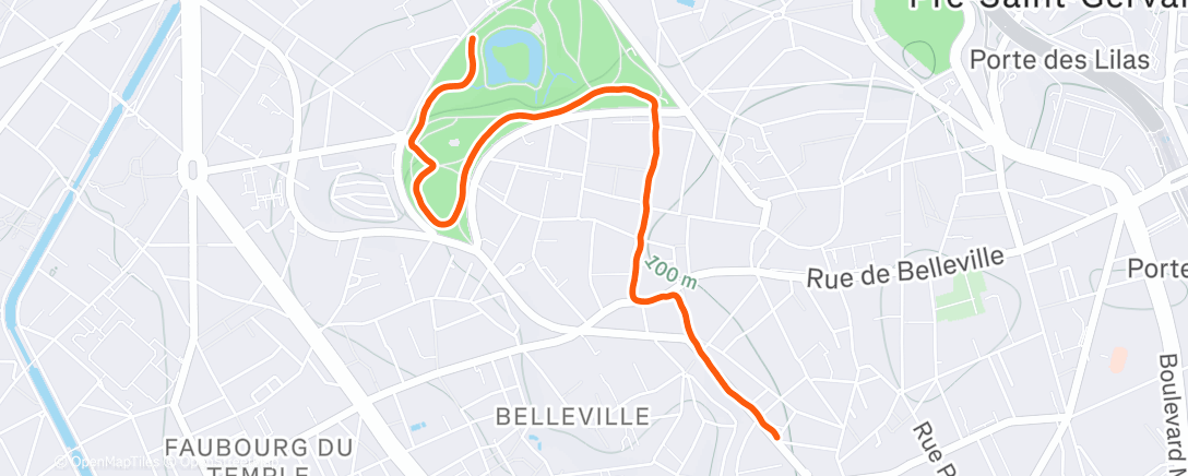 Map of the activity, Lunch Run