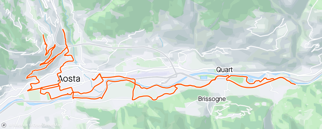 Mapa da atividade, Sessione di gravel biking mattutina